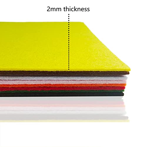 Jtnohx Stiff Felt for Crafts, 2mm Thick Colour Felt Sheets, 8 Pcs 20x30cm Craft Felt Fabric for Sewing & DIY Projects (Christmas Series)