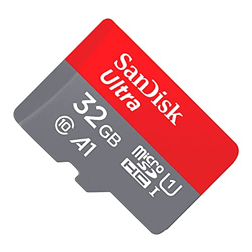 SanDisk Ultra 32 GB microSDHC Memory Card and SD Adapter with A1 App Performance Up to 98 MB/s, Class 10, U1