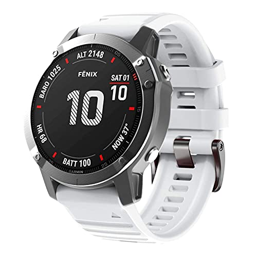 NotoCity Compatible with Fenix 6 Strap 22mm Band for Fenix 6/Fenix 6 Pro/Fenix 5/Fenix 5 Plus/Forerunner 935/Forerunner 945/Approach S60/Quatix 5(white)