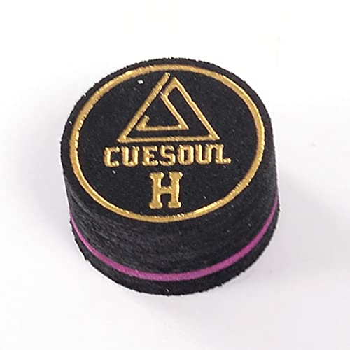 CUESOUL 6 Pieces 9 Layer 14mm Pigskin Cue Tips for Pool Cue Stick