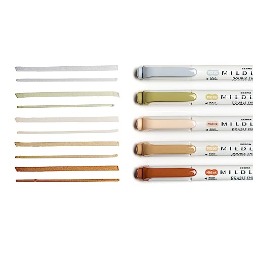 Zebra Mildliner Neutral Vintage Set 5 Pack (78605)