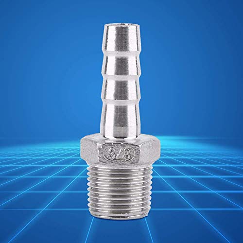 1 x SS304 Stainless Steel Barbed Hose Connector with Thread Adaptor DFE Tail Pipe 1/8~3/4