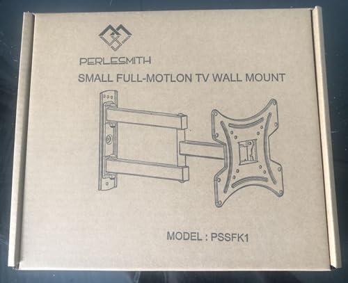 PERLESMITH TV Wall Bracket for Most 13-42 Inch TVs, 20kg Weight Capacity Max VESA 200x200mm, Solid and Sturdy TV Mount with Swivel Tilt Level Tool and Cable Ties PSSFK1-E