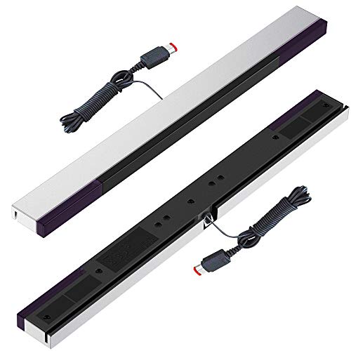 KIMILAR Wii Sensor Bar, Infrared LED Replacement Wired Sensor Bar comaptible with Nintendo Wii & Wii U with Clear Stand