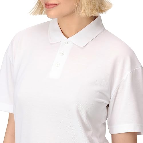 Trutex Standard Fit Short Sleeve Unisex School Polo Shirt (1-16and Years), Premium Quality Polo Shirt Boys and Girls, Easy Care Polo Shirt Girls, Boys, Teens - Genuine School Uniform White