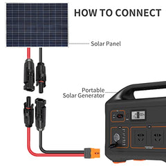 YACSEJAO Solar to XT60i Charging Cable 12AWG 1.5M Solar Plug to XT60 Socket Solar Connector to XT60i-F Solar Panel Cable for RV Portable Power Station Lipo Battery