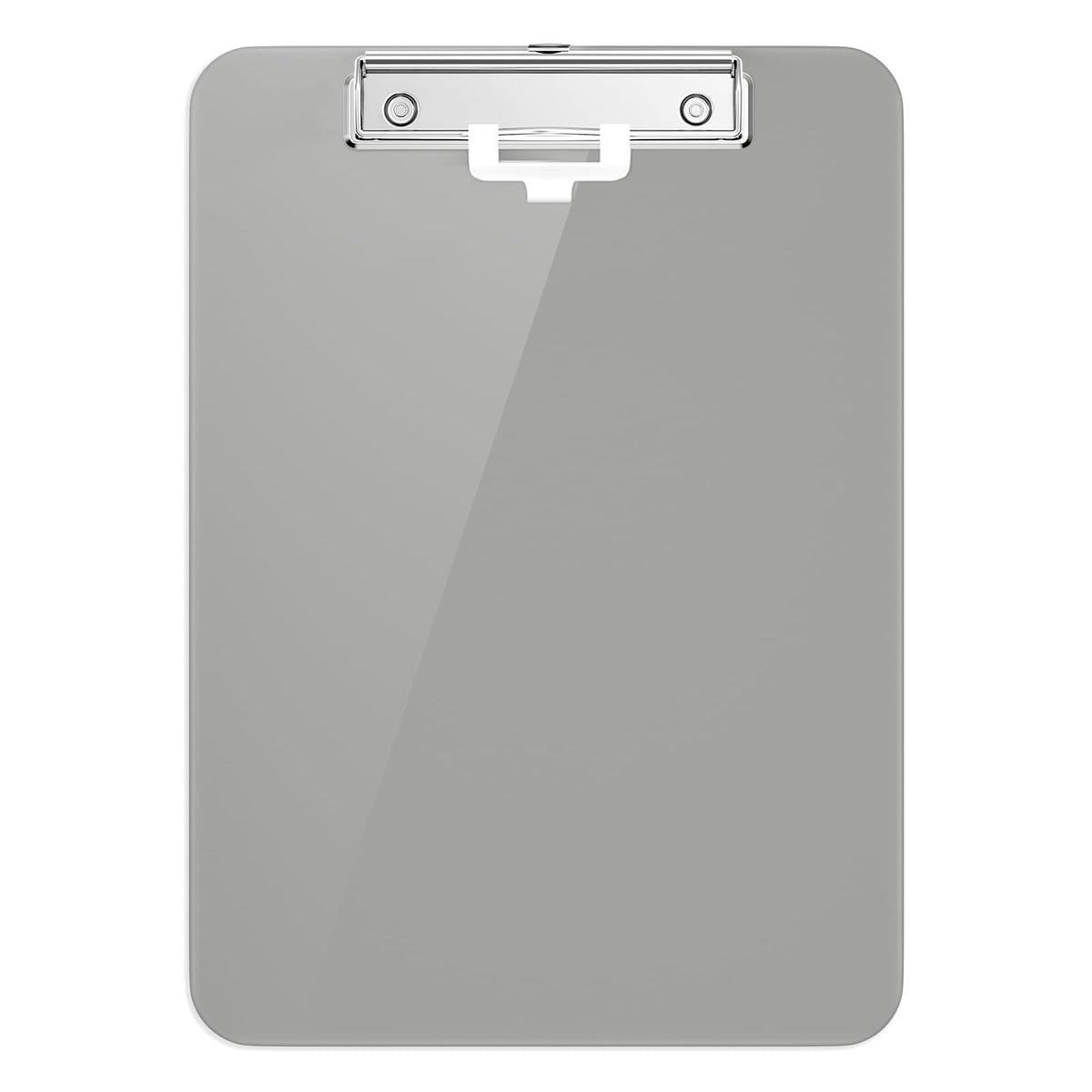 Hnogri Plastic Clipboard, Gray Clipboard Standard A4 Letter Size Clipboards for Nurses, Students, Office and Women, Clipboard with Pen Holder and Low Profile Clip, Size 12.5 x 9 Inch, (Gray)