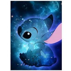 XKQYX 5D Diamond Art Kits for Kids Adults, Stitch Diamond Art Painting Kits Full Drill, Crystal Rhinestone Art Craft Embroidery Canvas Pictures Painting for Home Wall Decor Gifts - Anime