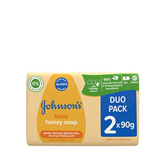 Johnson's Baby Honey soap Duo, Yellow, 90 g (Pack of 2)