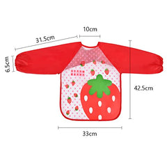 Vicloon Bibs with Sleeves, 4 Pcs Baby Waterproof Weaning Toddler Bib, Long Sleeve Bib Unisex Feeding Bibs Apron for Infant Toddler 6 Months to 3 Years Old