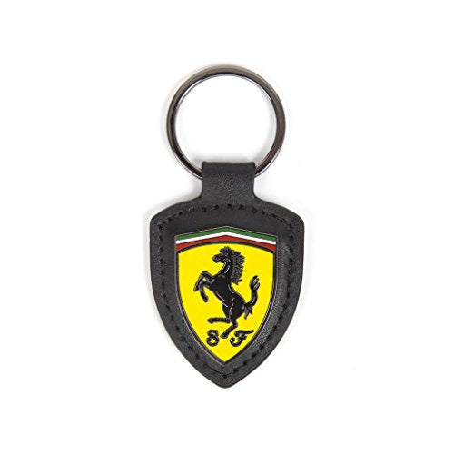 Ferrari Scuderia, Leather Shield Keyring Fob, 2018 Season F1, Officially Licensed Merchandise