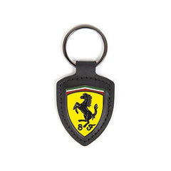 Ferrari Scuderia, Leather Shield Keyring Fob, 2018 Season F1, Officially Licensed Merchandise