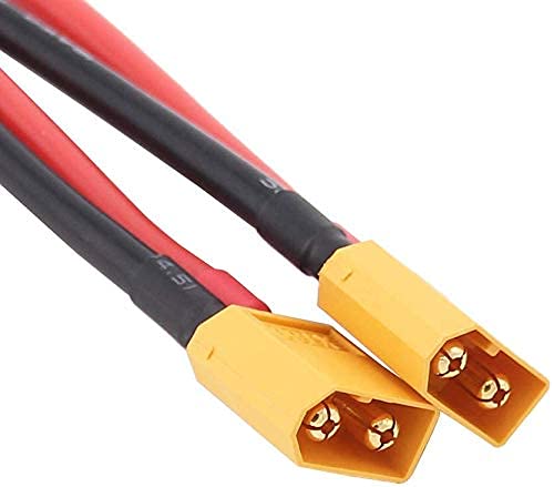 FLY RC XT60 Connector Plug -> 4mm Banana Plugs Battery Charge Lead Adapter Cable(pack of 2)