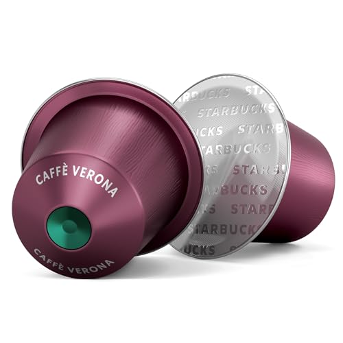 STARBUCKS Caffè Verona by Nespresso, Dark Roast, Coffee Capsules 8 x 10 (80 Capsules)