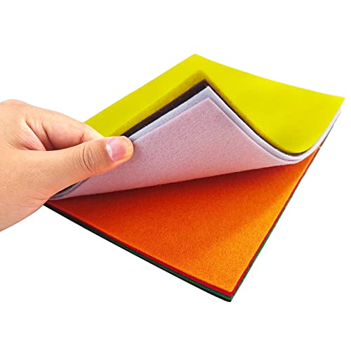 Jtnohx Stiff Felt for Crafts, 2mm Thick Colour Felt Sheets, 8 Pcs 20x30cm Craft Felt Fabric for Sewing & DIY Projects (Christmas Series)