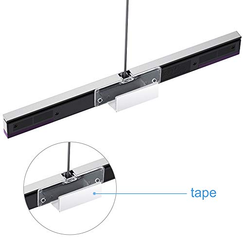 KIMILAR Wii Sensor Bar, Infrared LED Replacement Wired Sensor Bar comaptible with Nintendo Wii & Wii U with Clear Stand