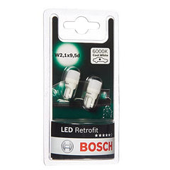 Bosch -W5W (- 501) LED Retrofit Car Light Bulbs - 12 V 1 W W2,1x9,5d - 2 Bulbs