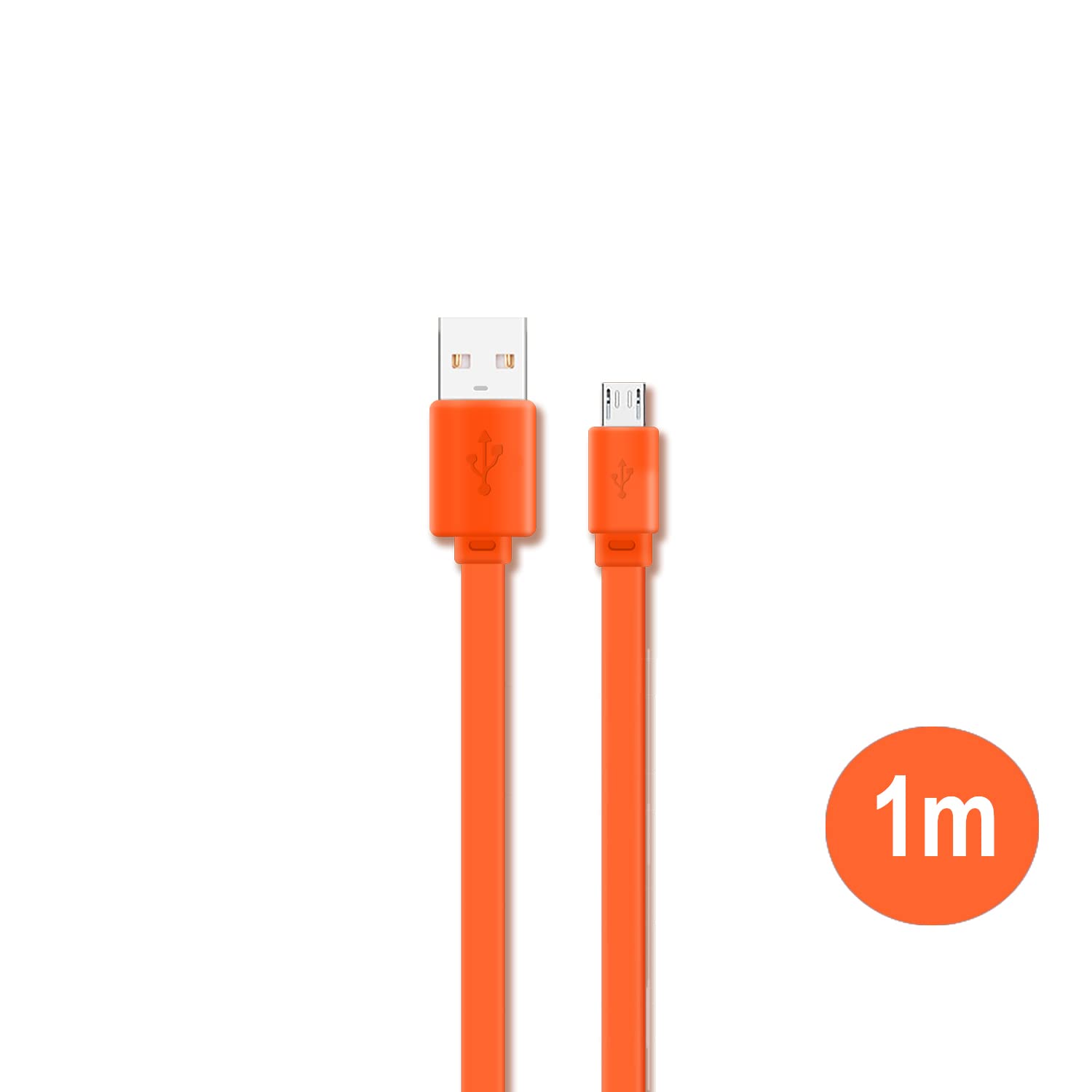 Aiivioll Replacement Micro USB Fast Charger Flat Cable Cord Compatible for JBL Flip 2 Flip 3 Flip 4 Speaker Logitech UE Boom 22AWG Android Phones (3.3ft/Orange)