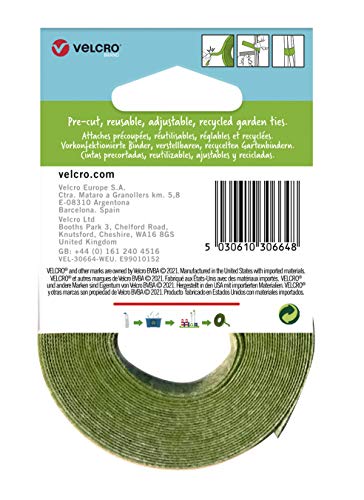 VELCRO 25 1WRAP PLANTTIE 1.2X20CM, Green