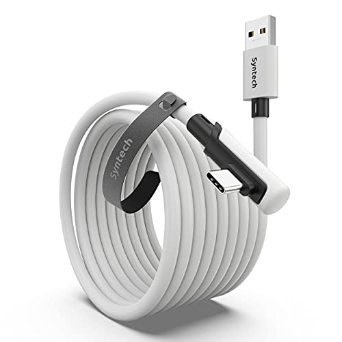 Syntech Link Cable 5m, VR Cable Compatible with Oculus/Meta Quest 3/Quest 2/Quest Pro/Pico 4 and PC/Steam VR Accessories, Long USB 3.0 to USB C Cable, High-Speed PC Data Transfer link cable