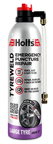 Holts Tyreweld Puncture Sealant 500ml, Emergency Tyre Repair Foam, Car Puncture Repair Kit Sealant To Get You Back On The Road, Quick & Easy Flat Tyre Foam, Drive Up To 100 Miles, No Tools Needed