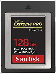 SanDisk 128GB Extreme PRO CFexpress Card Type B - up to 1700MB/s, for RAW 4K video, Black