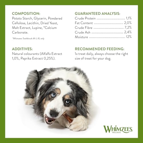 Whimzees Daily Dental Treats (Pack of 28) M 12-18kg 9and Months 840g