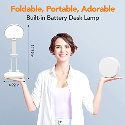 One Fire LED Desk Lamp,Dimmable Table Lamp,2400mAh Battery Operated Table Lamps,Rechargeable Lamp for Bedroom,Touch Lamps Bedside Lamps,Battery Lamp Desk Light Reading Lamp Study Lamp Bedroom Lamp