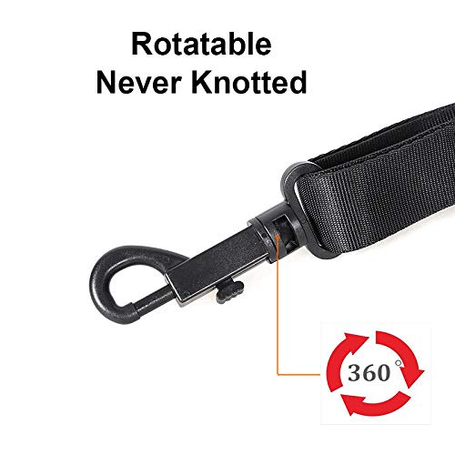 Morneve Saxophone Neck Strap Soft Padded Sax Strap for Alto Tenor Saxophone Baritone Soprano Clarinet Horn Music Thick Swivel Sheepskin Suede Villus Snap Hook Men Women Kids