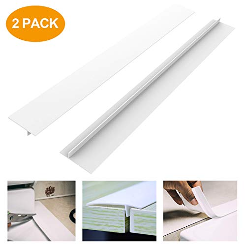 LUVODI 25 inches Silicone Stove Counter Gap Cover Spill Bits Guard Seal Oven Gap Filler Flexible Heat-Resistant Easy Clean and Trim for Kitchen Cooker Work Surface, 2 Pack