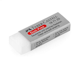 Faber-Castell Dust-Free Comfort Edge Eraser Rubbers - White - Pack of 2