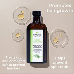 Nature Spell Rosemary Oil for Hair & Skin 150 ml – Rosemary Oil for Hair Growth – Treat Dry Damaged Hair to Target Hair Loss – Made in The UK