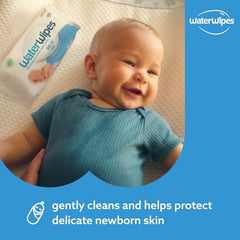 WaterWipes Plastic-Free Original Baby Wipes, 360 Count (6 packs), 99.9% Water Based Wipes, Unscented for Sensitive Skin