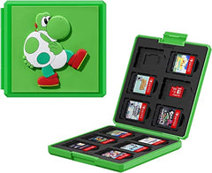 Nintendo Switch Games Case Storage Super Mario Yoshi Design Holds 12 Switch Game Cards & 12 Micro SD Cards