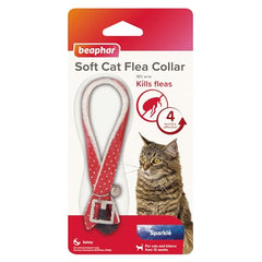 Beaphar, Soft Flea Collar for Cats, Kills Fleas For up to 4 Months, Veterinary Medicine, Adjustable With Safety Mechanism, For Cats From 12 Weeks of Age, 1 x Sparkle Collar, Colours May Vary