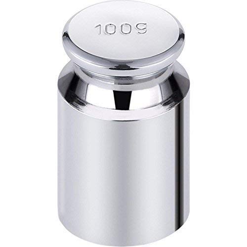 Weddecor 100g Scale Calibration Weight with Chrome Plating Stainless Steel Precision Accuracy of Digital Scale Balance, Pocket Scales, Jewelry, Kitchen Scale, Science Lab, 1Pcs