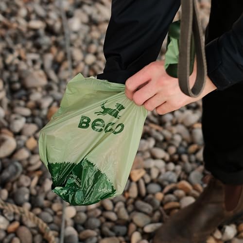 Beco Strong & Large Poop Bags - 60 Bags (4 Rolls of 15) - Unscented - Dispenser Compatible Dog Poo Bags