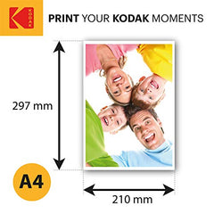 Kodak A4 Gloss Photo Paper Premium Printer Paper for Inkjet Printers A4-180gsm [20 Sheets]