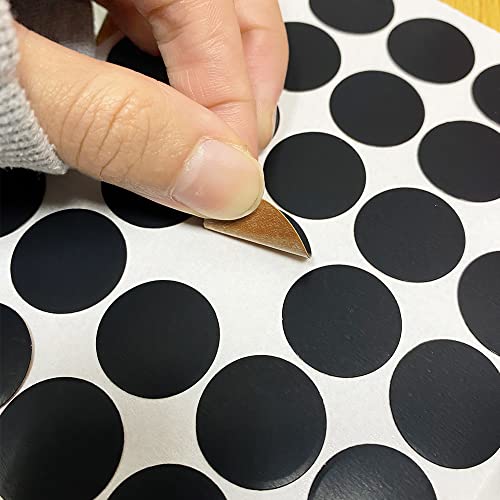 LICQIC Screw Hole Covers Stickers, Self Adhesive Screw Cover Caps Stick on Furniture Sticker Screw Hole, 54 Pcs Black, 21mm