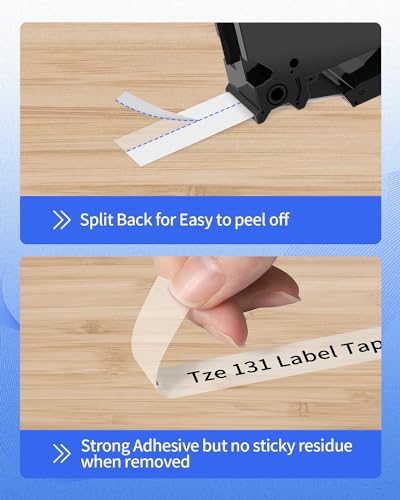 Upwinning TZe-131 Clear Label Tape Compatible Brother P-Touch TZe-131 Tze131 Aze131 Black on Clear Tape TZe 12mm 0.47 Laminated Transparent Label TZe131 for Ptouch PT-1000 1010 H101C H110 H105, 3-Pack