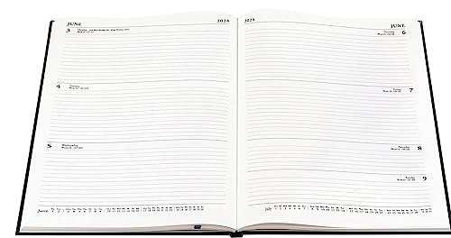 Top Sale 2024 A4 Week To View Yearly Diary with Hard Cover - Black