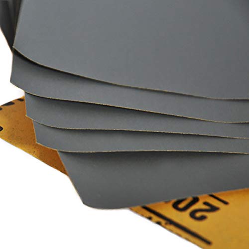 Akuoly Wet and Dry Sandpaper 33pcs Abrasive Paper Sheets 7000 5000 3000 2500 2000 1500 1200 1000 800 600 400 Grit Sandpapers for Automotive Sanding Wood Finishing and Turning, 9 x 3.6 inches