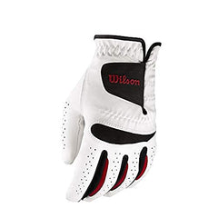 Wilson Men's Feel Plus Right Hand Golf Gloves, White, Medium