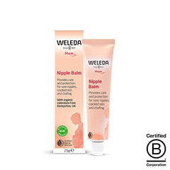 Weleda Nipple Balm, Fragrance Free Nipple Cream for New Mums, Pregnancy & Breastfeeding Safe, Natural Lanolin & Beeswax Nipple Treatment, Anti Chafing Protection, No Need To Remove Before Feeds - 25g