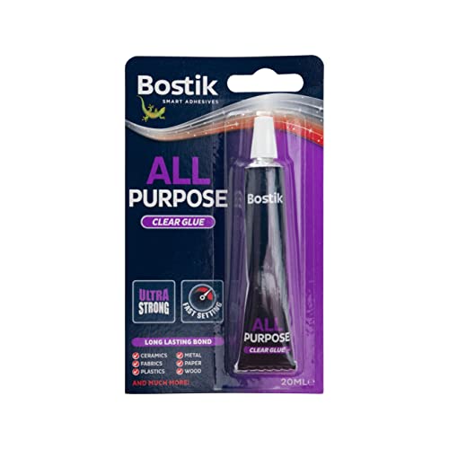 Bostik All Purpose Adhesive, Clear Glue for Minor Household Repairs, 20ml