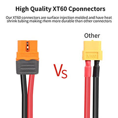 YACSEJAO Solar to XT60i Charging Cable 12AWG 1.5M Solar Plug to XT60 Socket Solar Connector to XT60i-F Solar Panel Cable for RV Portable Power Station Lipo Battery