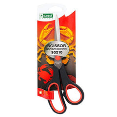 D.RECT - Sg-210 - 21 cm - Stainless Steel Cutting Scissors for Paper and Tapes   Rubber Handle   School Scissors for Use in Home, School, and Office Sg-210 21cm, 009502,Black