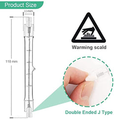 Jaenmsa R7s halogen light bulbs, R7S Bulb 118mm 150W Dimmable, 230V 1500lm Tungsten Linear Light Bulb, 2700K Warm White Floodlight Bulb, J118 Security Light Bulb, ECO 118mm Halogen Bulbs 150W,5 Pack