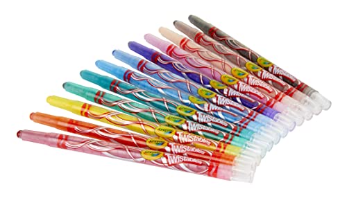 CRAYOLA Twistables Colouring Crayons - Assorted Colours (Pack of 24), Simply Twist for More Colouring Fun - No Need to Sharpen! Ideal for Kids Aged 3and