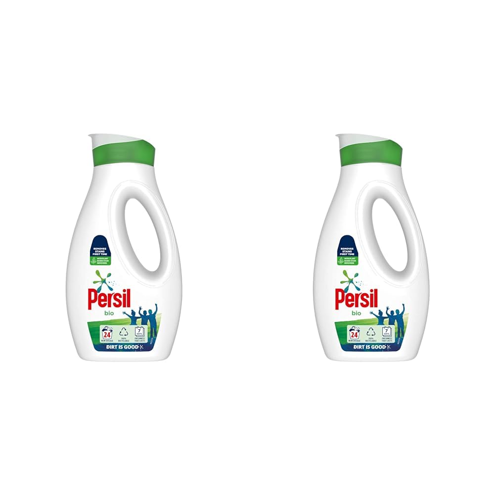 Persil Bio Laundry Washing Liquid Detergent, 24 Washes, 648ml (Pack of 2)